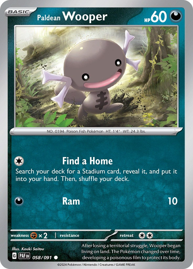 Paldean Wooper (058/091) [Scarlet & Violet: Paldean Fates] | Arkham Games and Comics