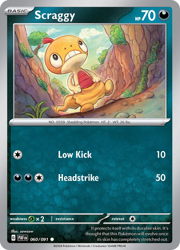 Scraggy (060/091) [Scarlet & Violet: Paldean Fates] | Arkham Games and Comics