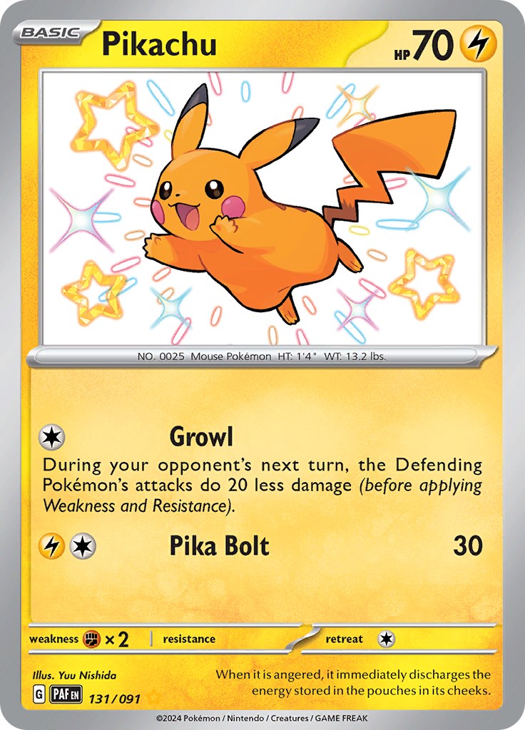 Pikachu (131/091) [Scarlet & Violet: Paldean Fates] | Arkham Games and Comics