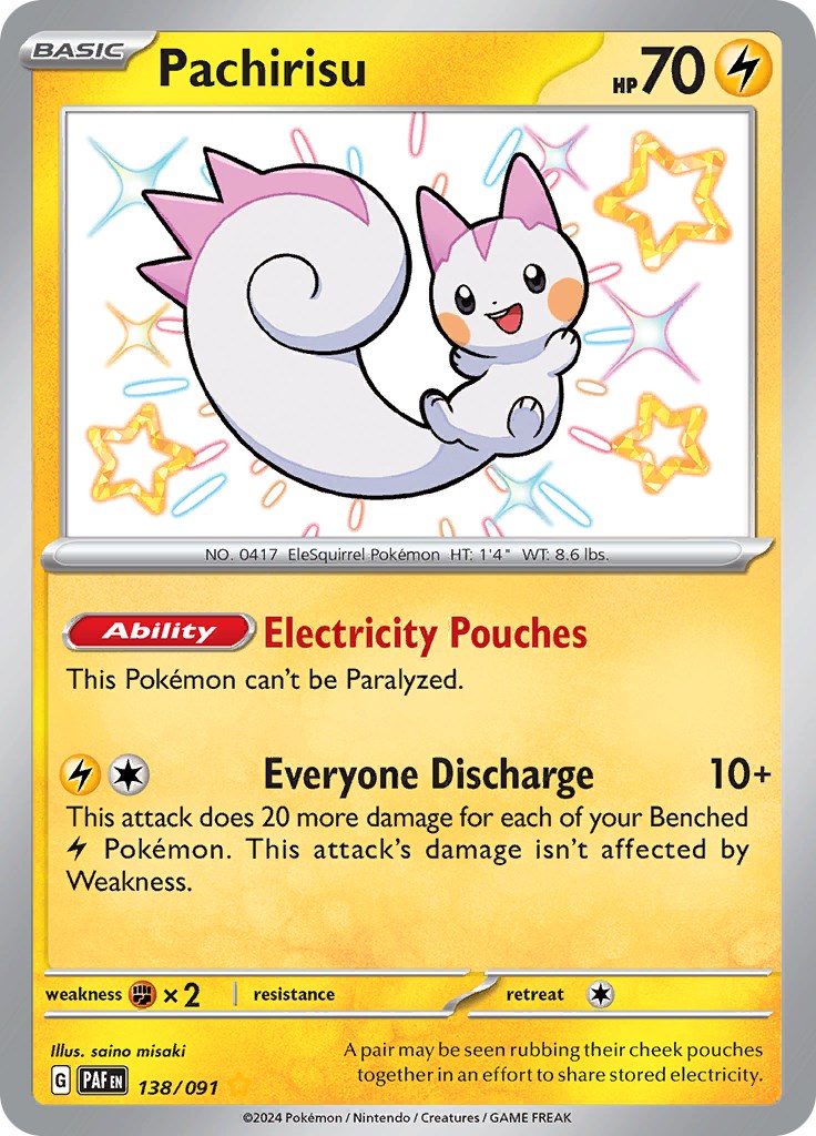 Pachirisu (138/091) [Scarlet & Violet: Paldean Fates] | Arkham Games and Comics