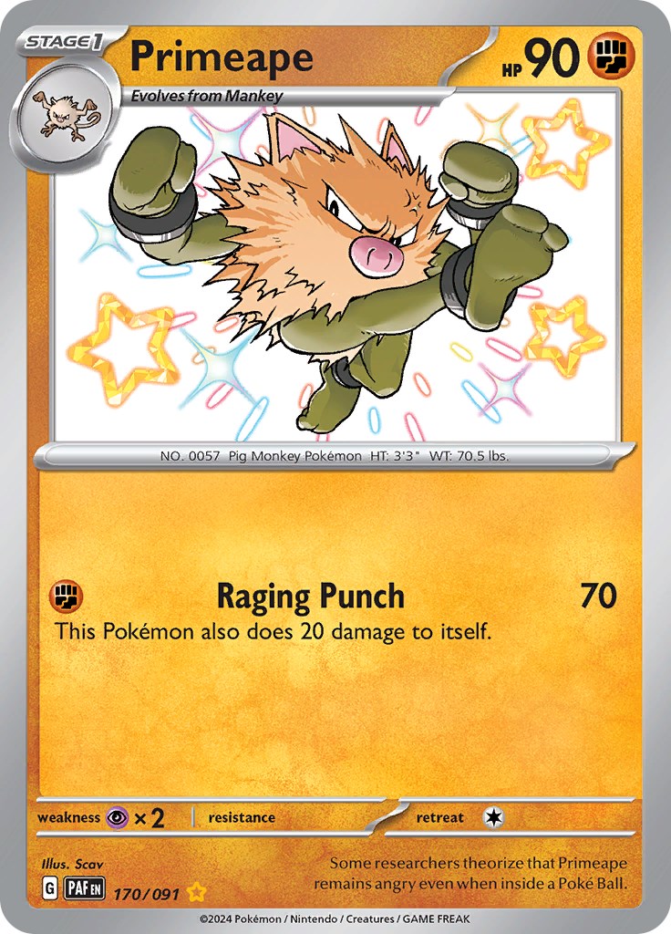 Primeape (170/091) [Scarlet & Violet: Paldean Fates] | Arkham Games and Comics