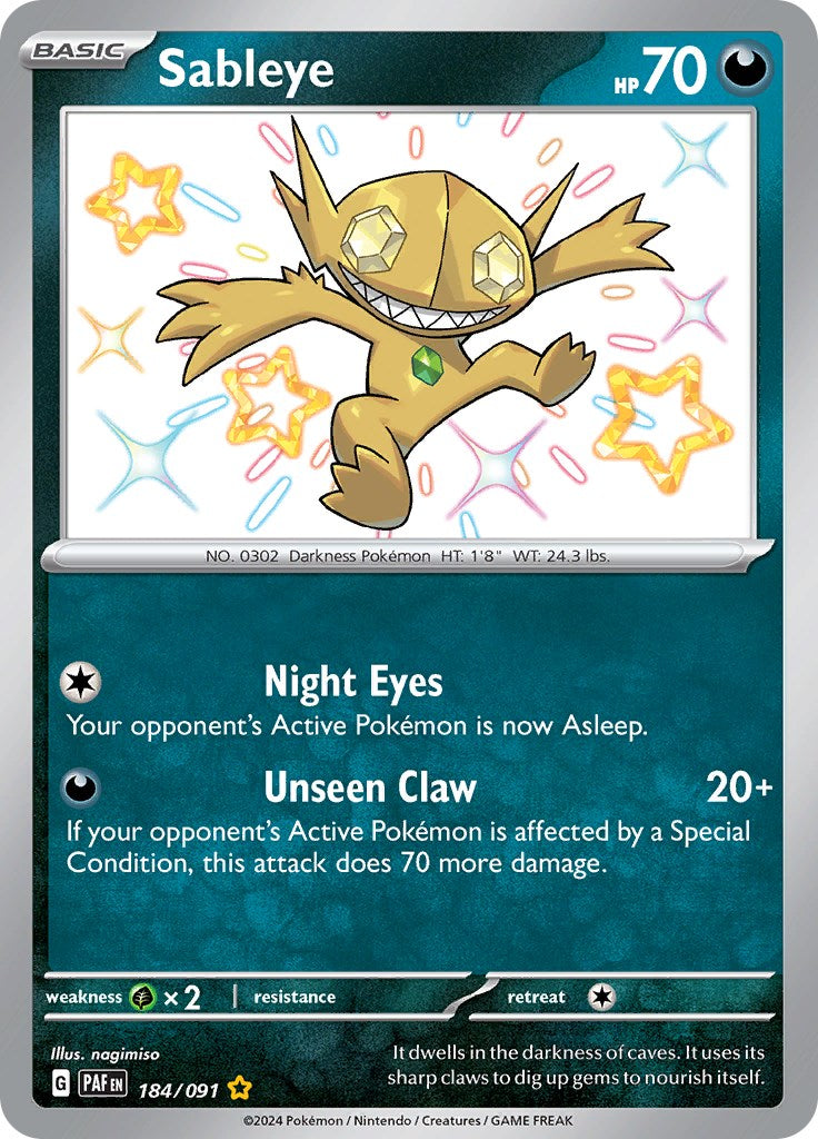 Sableye (184/091) [Scarlet & Violet: Paldean Fates] | Arkham Games and Comics