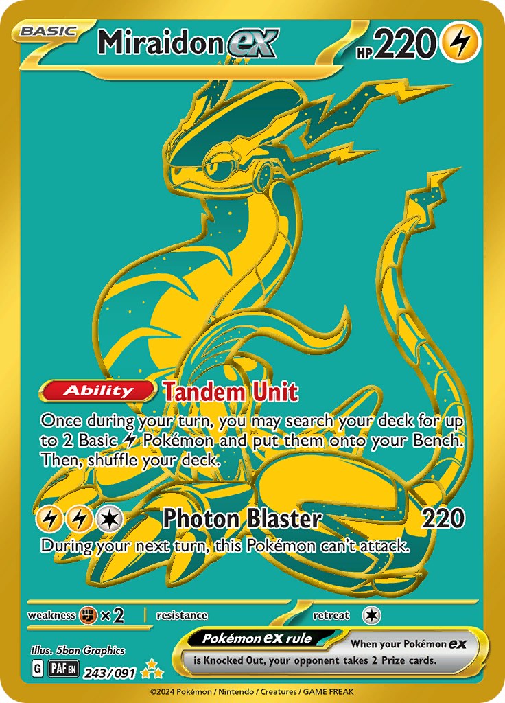 Miraidon ex (243/091) [Scarlet & Violet: Paldean Fates] | Arkham Games and Comics