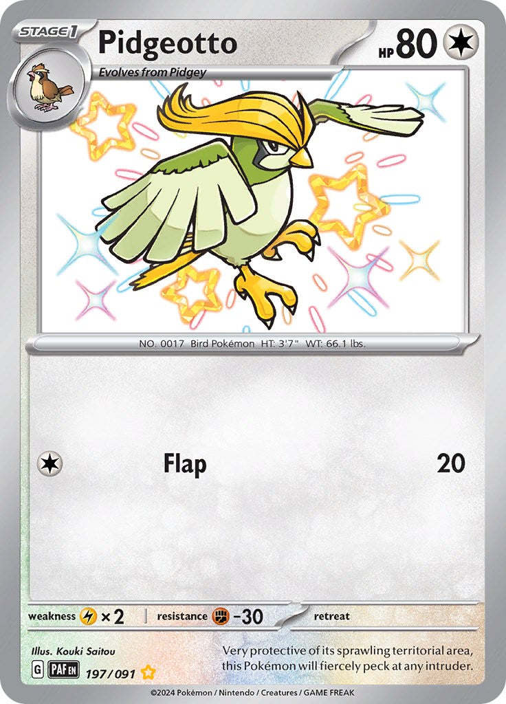 Pidgeotto (197/091) [Scarlet & Violet: Paldean Fates] | Arkham Games and Comics