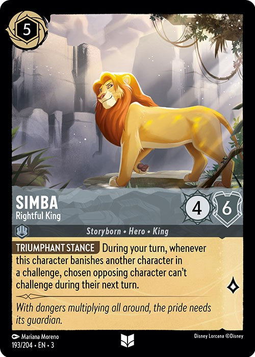 Simba - Rightful King (193/204) [Into the Inklands] | Arkham Games and Comics