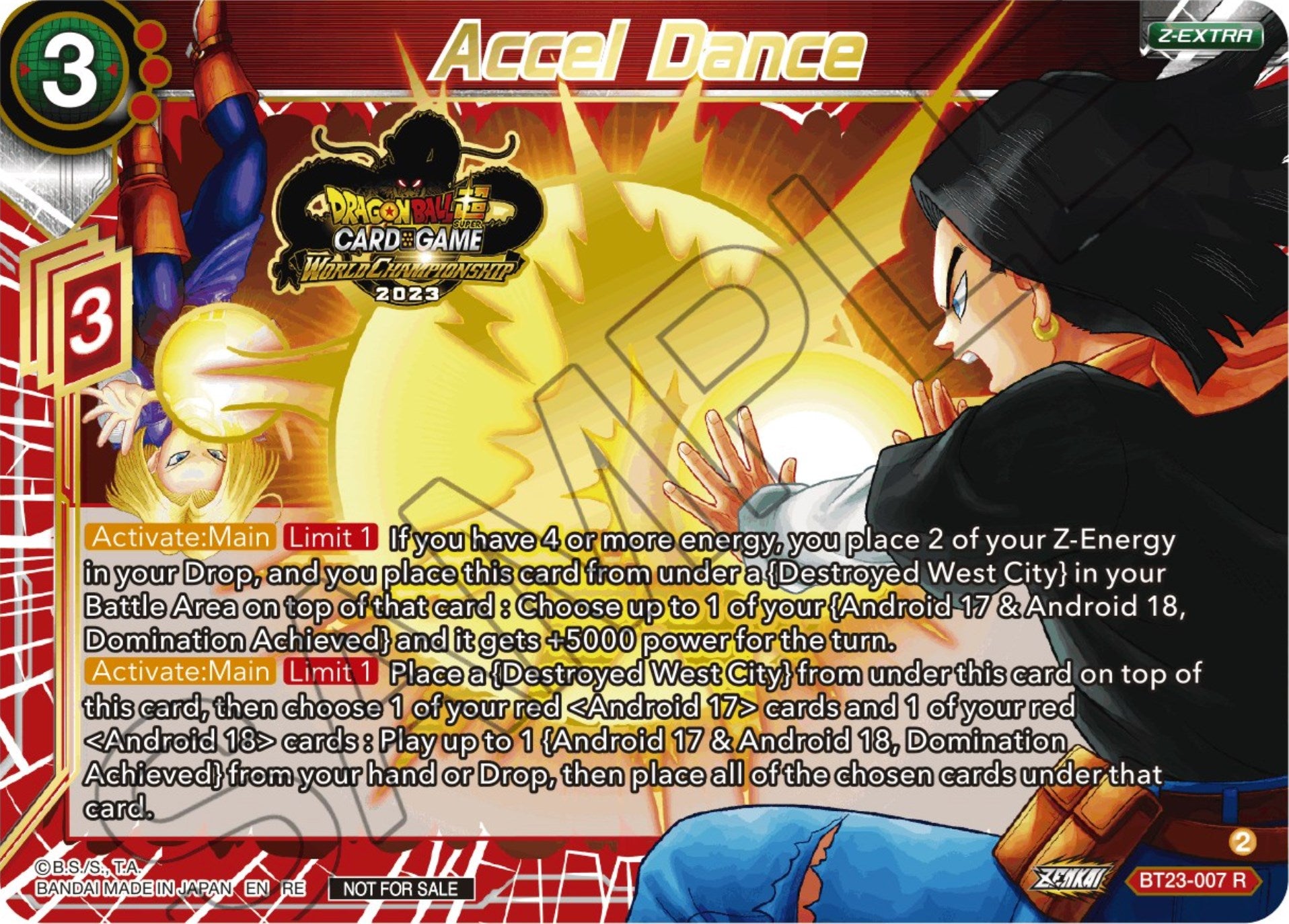 Accel Dance (2023 World Championship Z-Extra Card Set) (BT23-007) [Tournament Promotion Cards] | Arkham Games and Comics