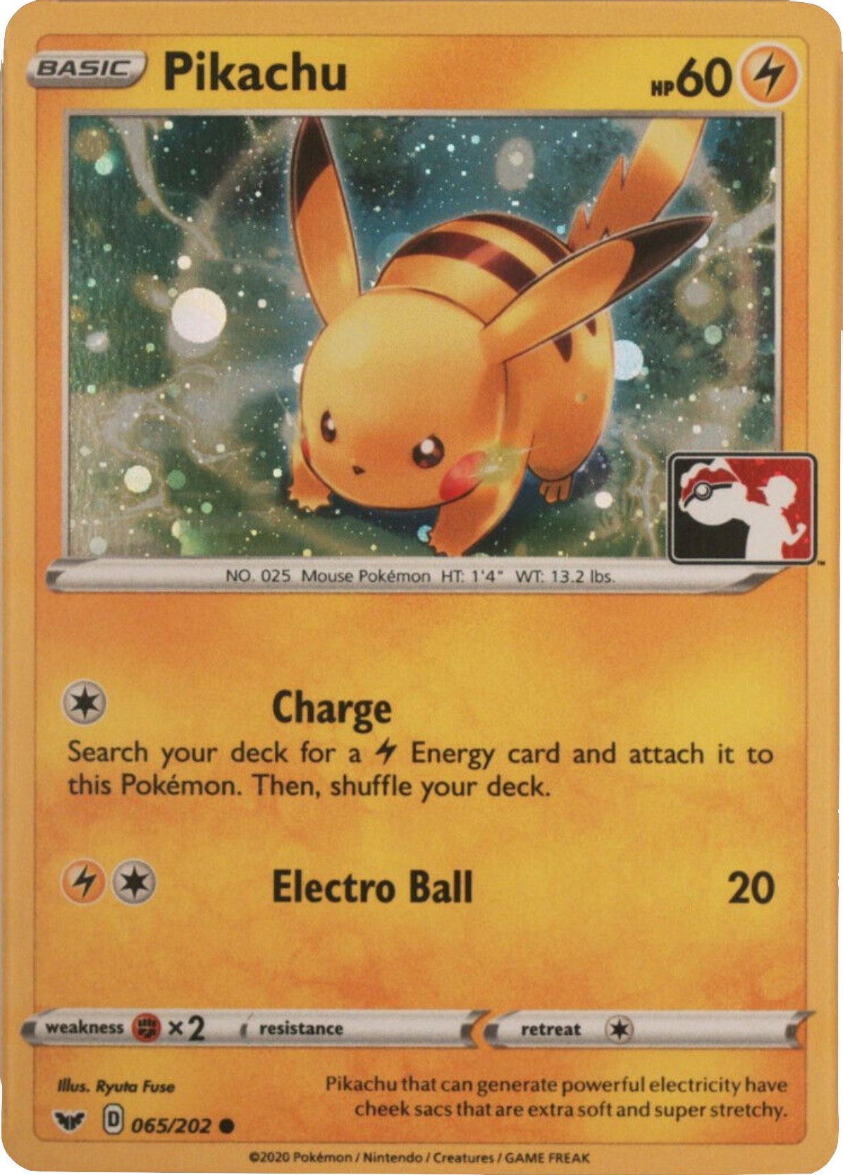 Pikachu (065/202) (Cosmos Holo) [League & Championship Cards] | Arkham Games and Comics