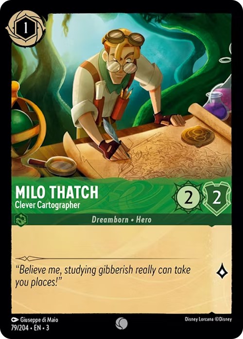 Milo Thatch - Clever Cartographer (79/204) [Into the Inklands] | Arkham Games and Comics