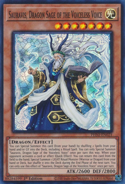 Sauravis, Dragon Sage of the Voiceless Voice [PHNI-EN021] Super Rare | Arkham Games and Comics