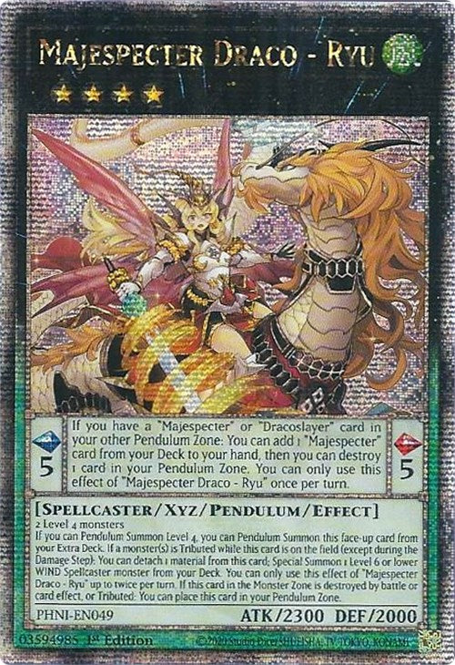 Majespecter Draco - Ryu [PHNI-EN049] Quarter Century Secret Rare | Arkham Games and Comics