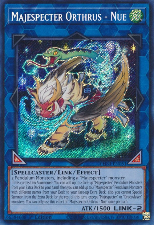 Majespecter Orthrus - Nue [PHNI-EN051] Secret Rare | Arkham Games and Comics