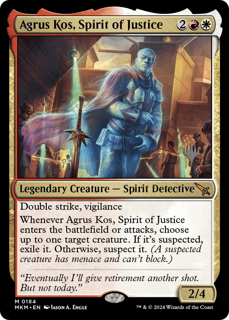 Agrus Kos, Spirit of Justice (Promo Pack) [Murders at Karlov Manor Promos] | Arkham Games and Comics