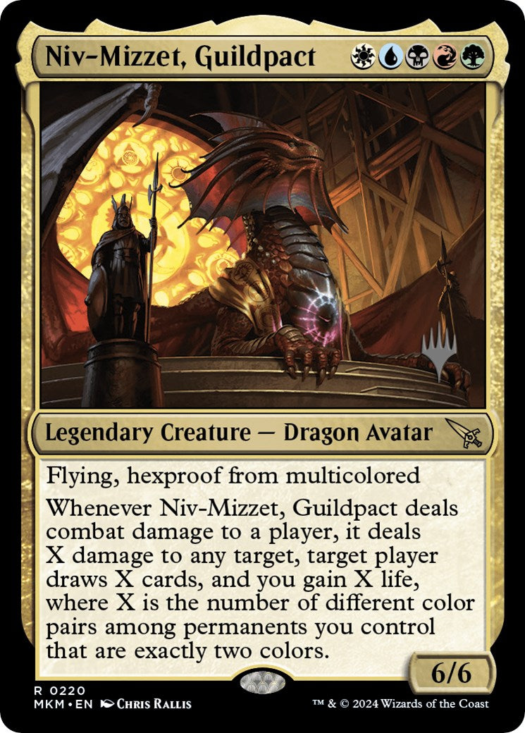 Niv-Mizzet, Guildpact (Promo Pack) [Murders at Karlov Manor Promos] | Arkham Games and Comics