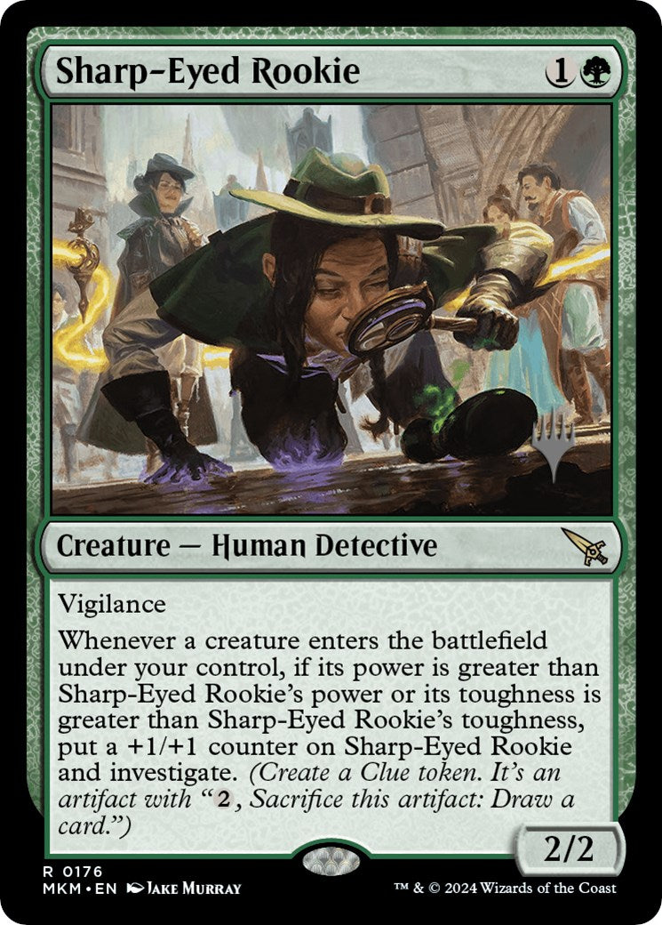 Sharp-Eyed Rookie (Promo Pack) [Murders at Karlov Manor Promos] | Arkham Games and Comics