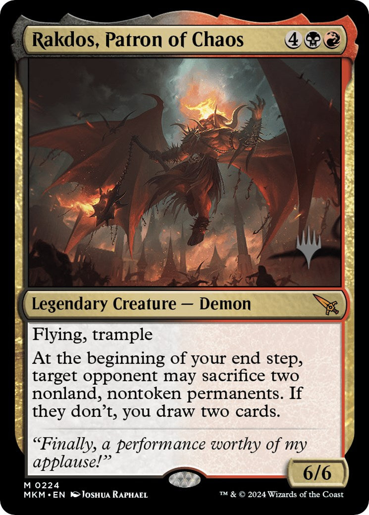 Rakdos, Patron of Chaos (Promo Pack) [Murders at Karlov Manor Promos] | Arkham Games and Comics