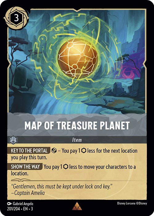 Map of Treasure Planet (201/204) [Into the Inklands] | Arkham Games and Comics
