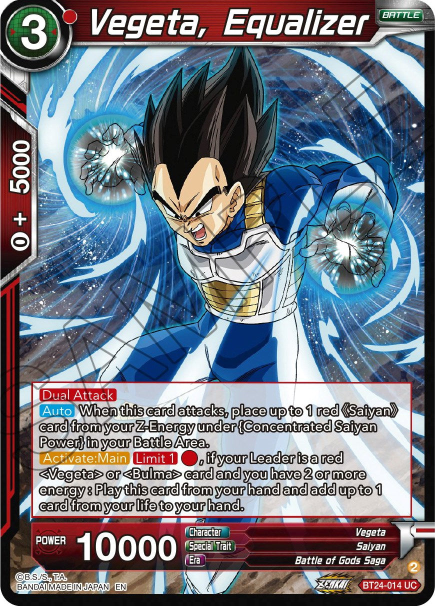 Vegeta, Equalizer (BT24-014) [Beyond Generations] | Arkham Games and Comics