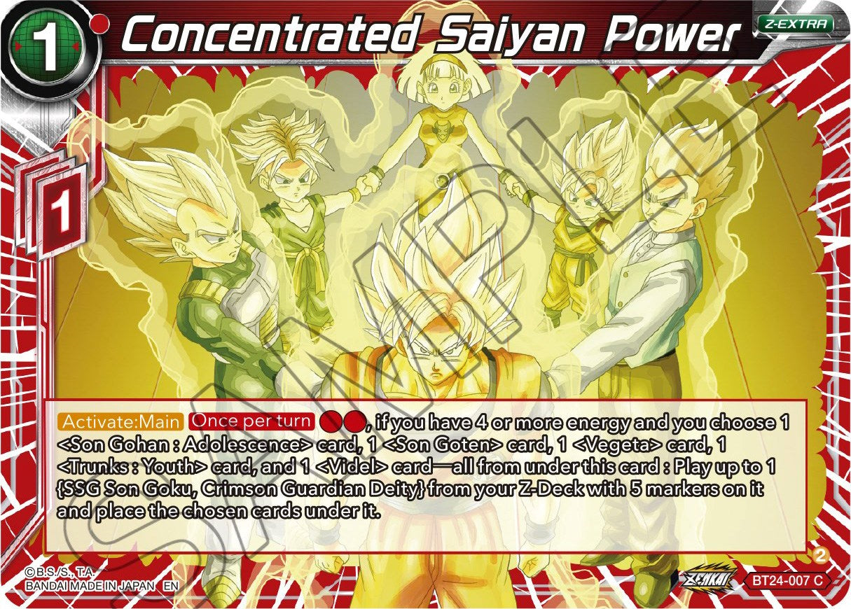 Concentrated Saiyan Power (BT24-007) [Beyond Generations] | Arkham Games and Comics