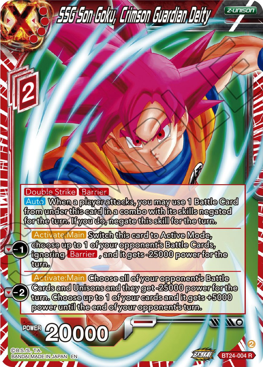 SSG Son Goku, Crimson Guardian Deity (BT24-004) [Beyond Generations] | Arkham Games and Comics