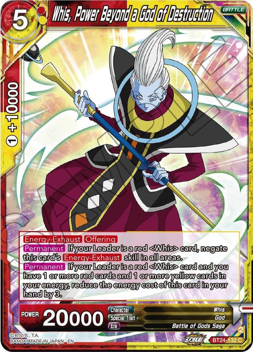 Whis, Power Beyond a God of Destruction (BT24-132) [Beyond Generations] | Arkham Games and Comics