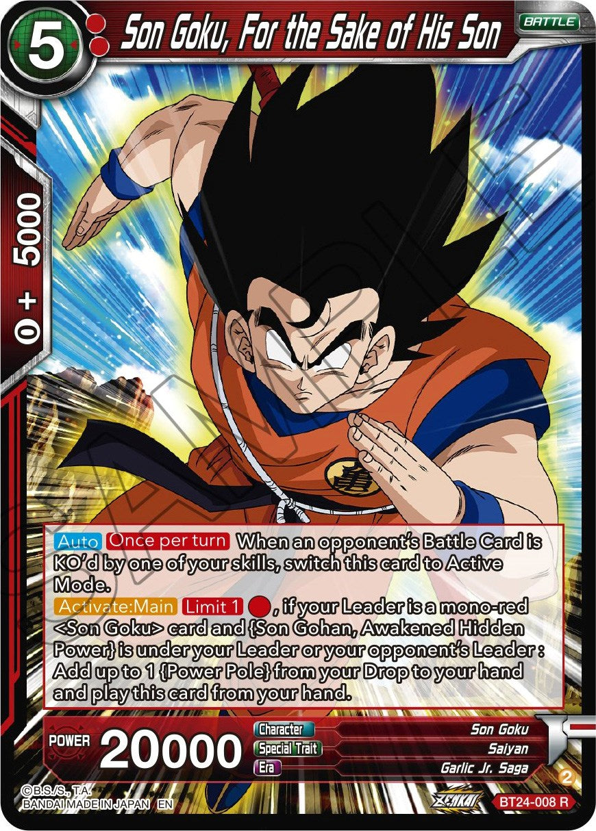 Son Goku, For the Sake of His Son (BT24-008) [Beyond Generations] | Arkham Games and Comics