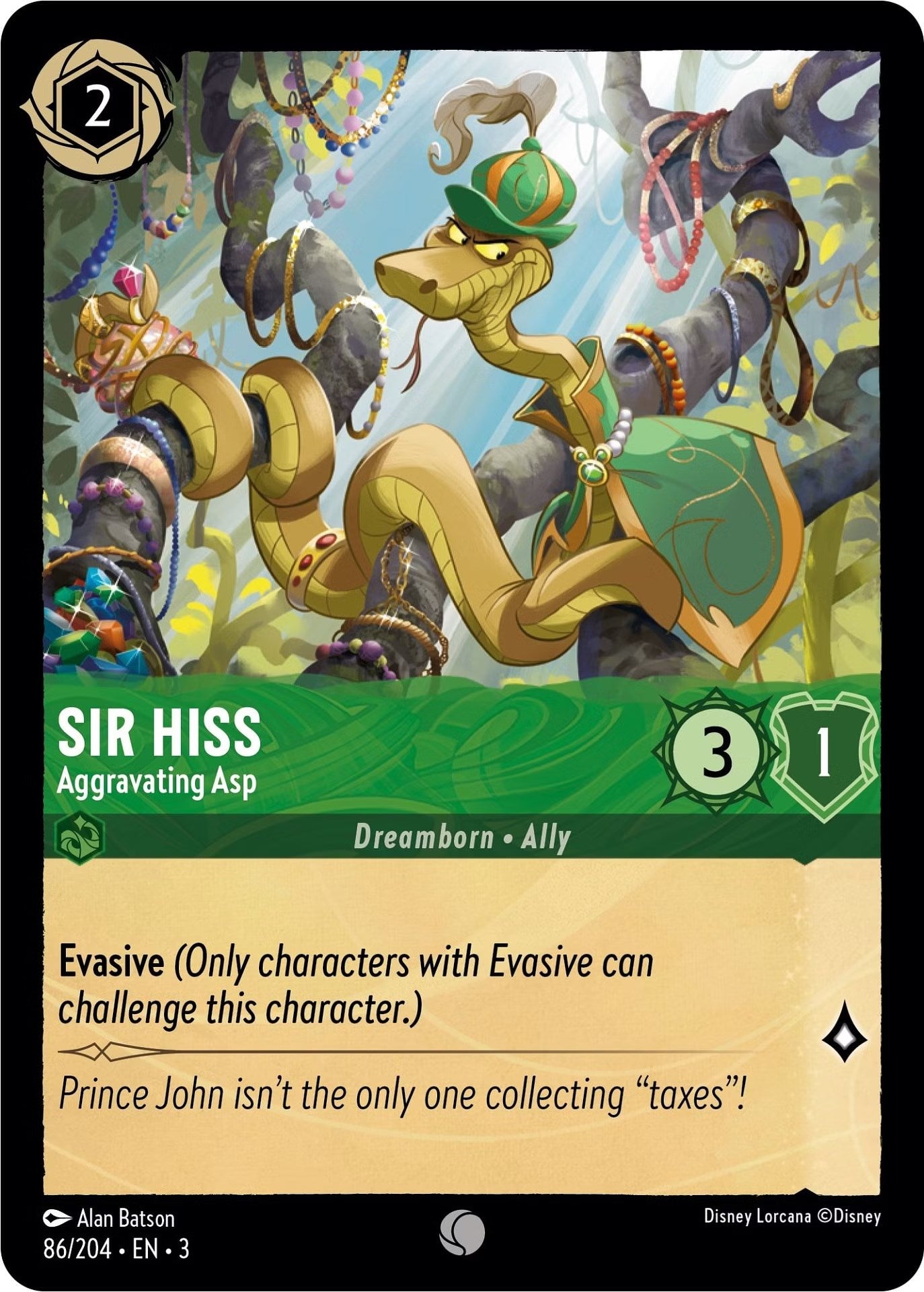 Sir Hiss - Aggravating Asp (86/204) [Into the Inklands] | Arkham Games and Comics