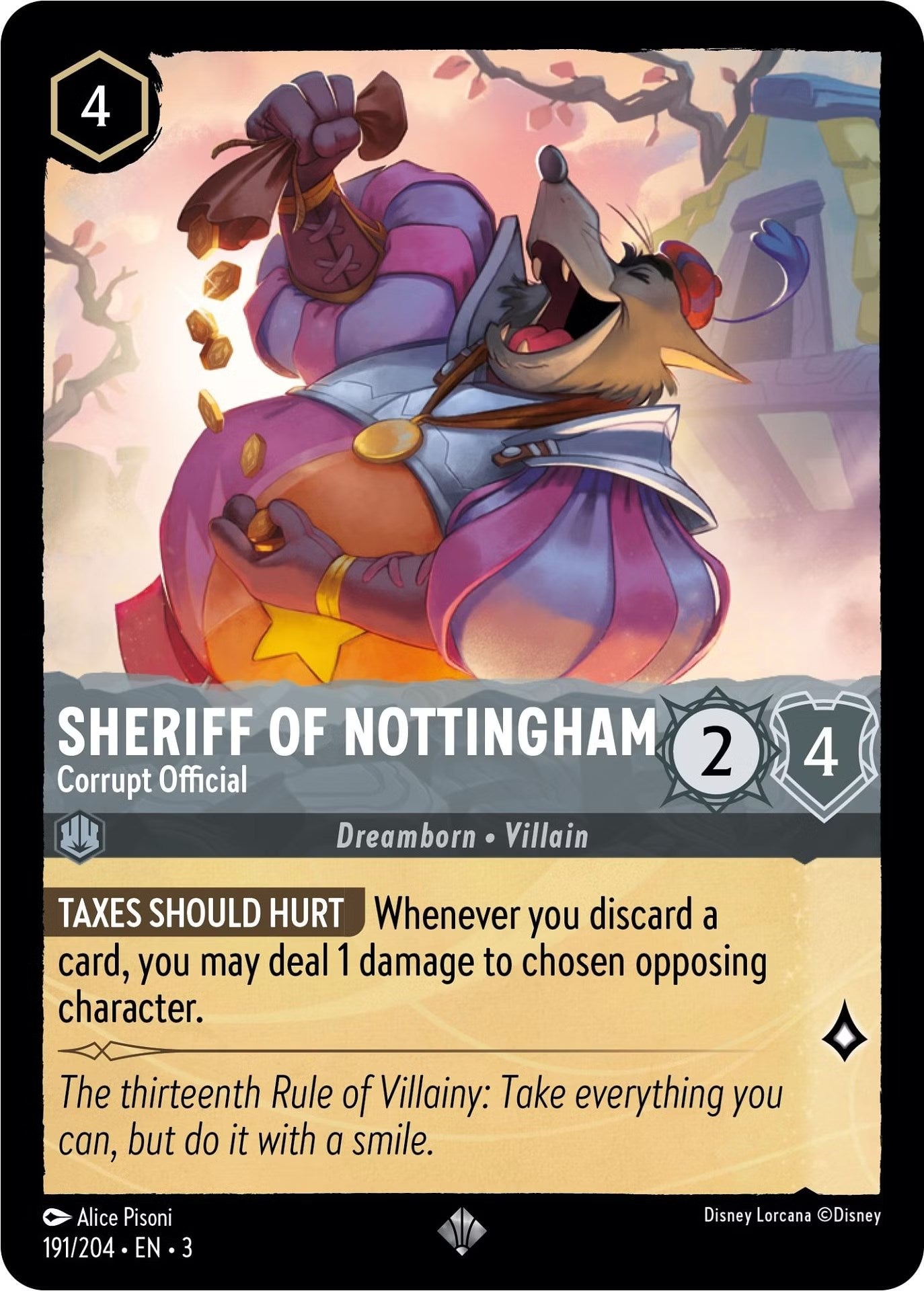 Sheriff of Nottingham - Corrupt Official (191/204) [Into the Inklands] | Arkham Games and Comics