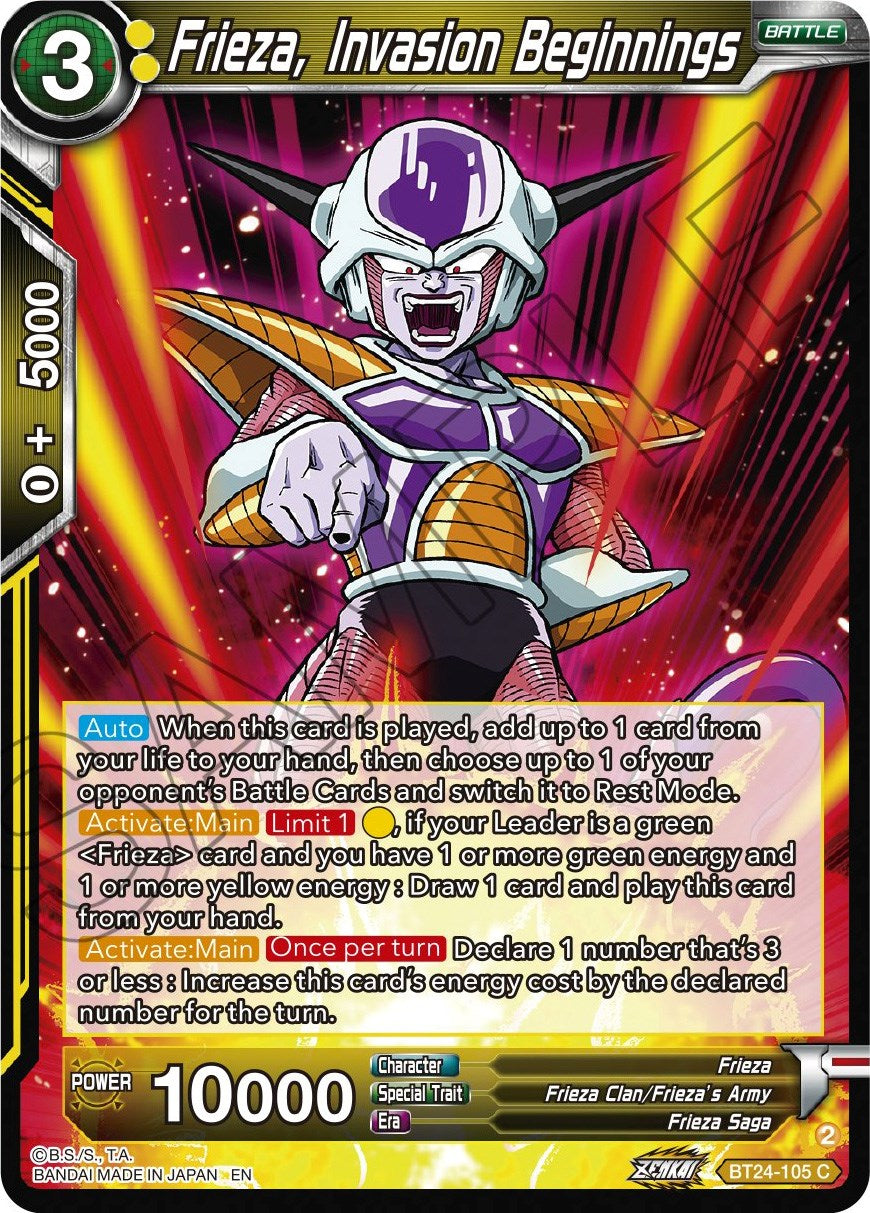 Frieza, Invasion Beginnings (BT24-105) [Beyond Generations] | Arkham Games and Comics