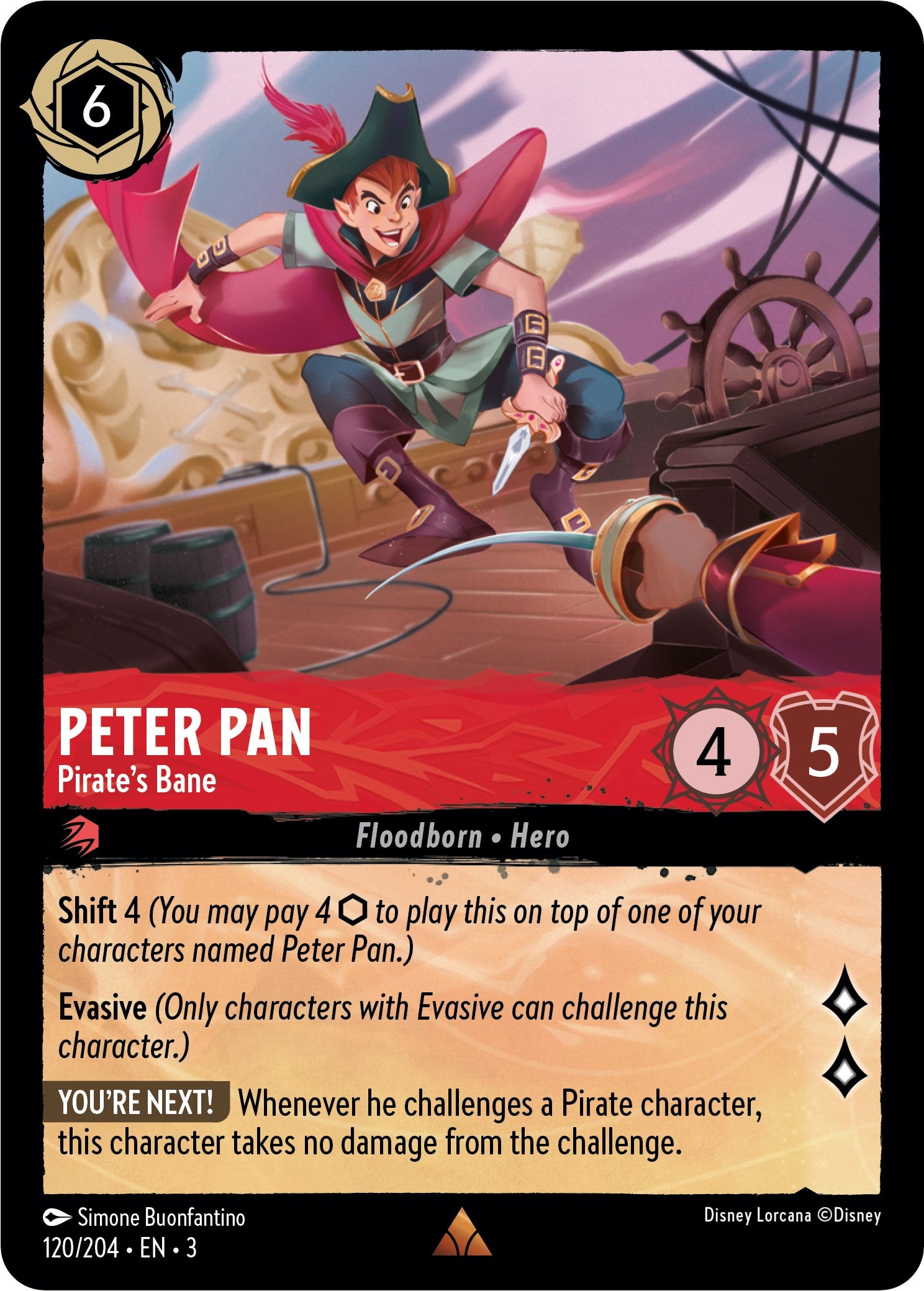 Peter Pan - Pirate's Bane (120/204) [Into the Inklands] | Arkham Games and Comics