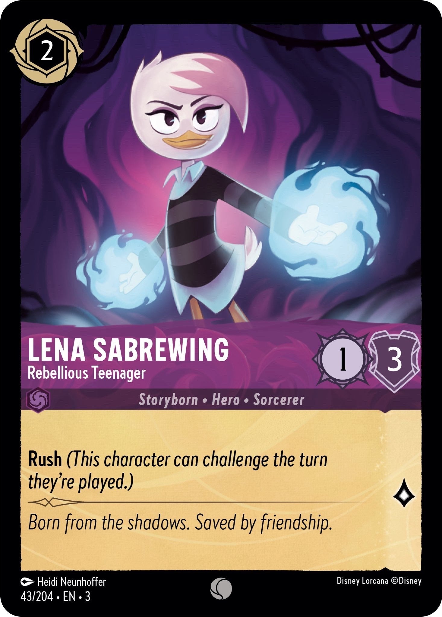 Lena Sabrewing - Rebellious Teenager (43/204) [Into the Inklands] | Arkham Games and Comics