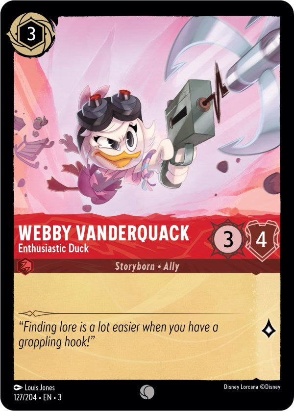 Webby Vanderquack - Enthusiastic Duck (127/204) [Into the Inklands] | Arkham Games and Comics