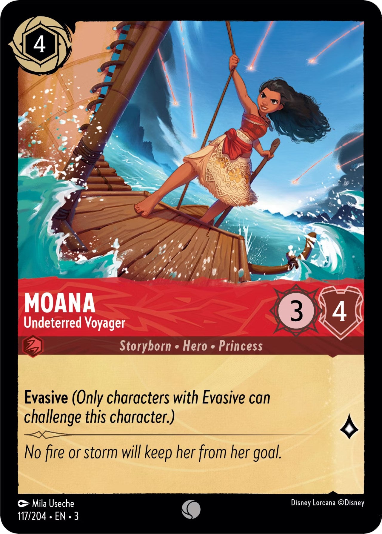 Moana - Undeterred Voyager (117/204) [Into the Inklands] | Arkham Games and Comics