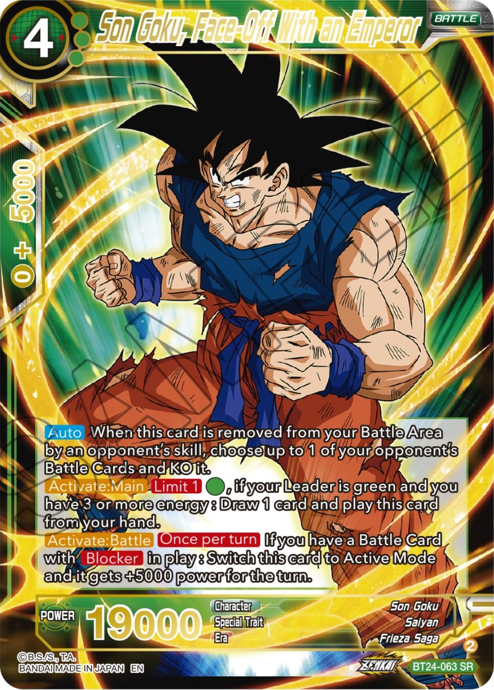 Son Goku, Face-Off With an Emperor (BT24-063) [Beyond Generations] | Arkham Games and Comics