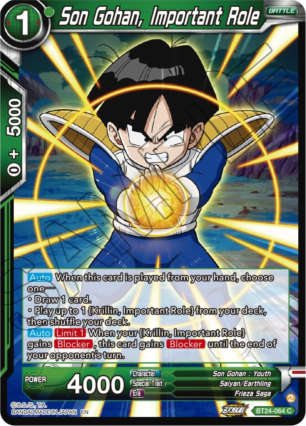 Son Gohan, Important Role (BT24-064) [Beyond Generations] | Arkham Games and Comics