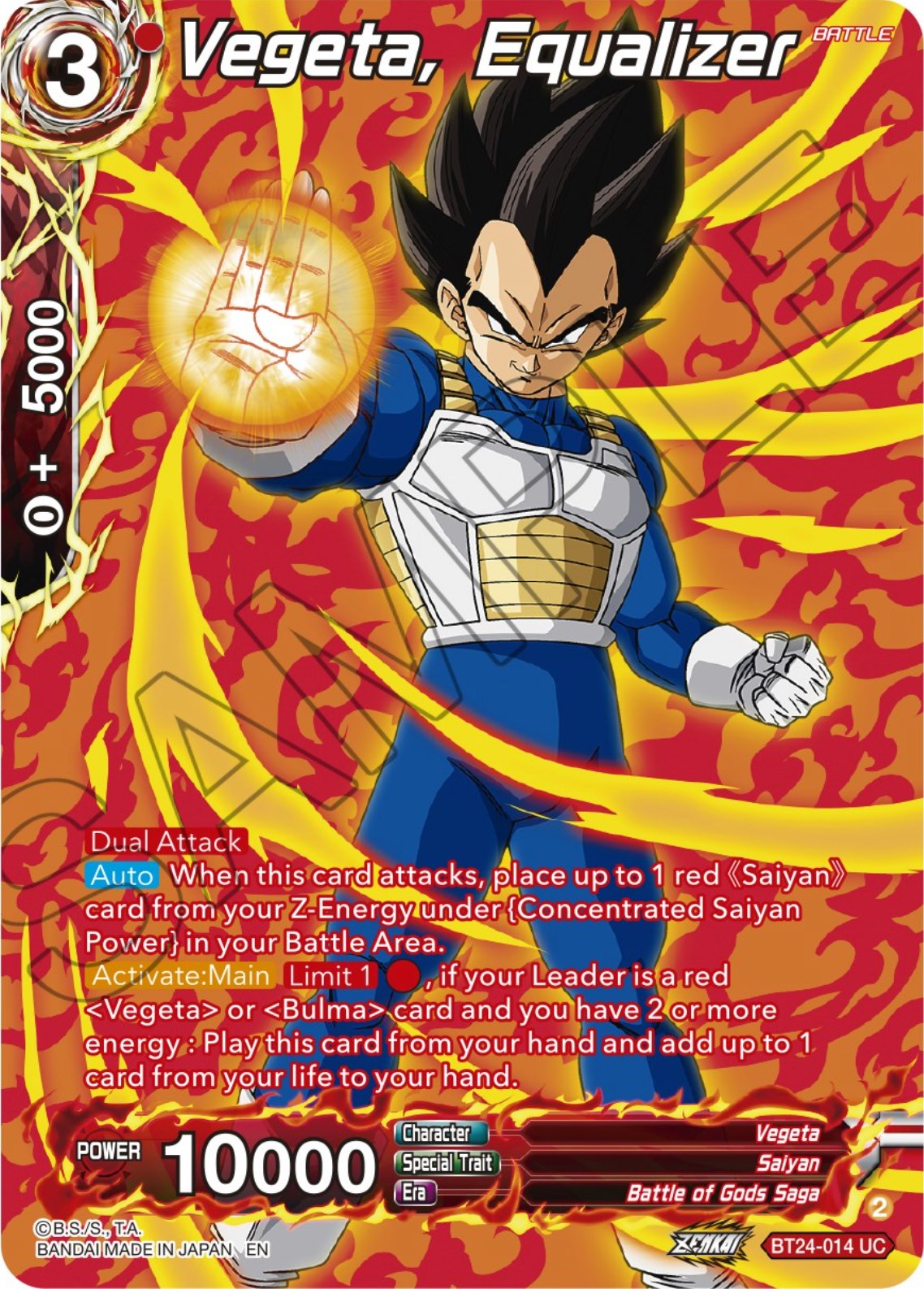 Vegeta, Equalizer (Collector Booster) (BT24-014) [Beyond Generations] | Arkham Games and Comics