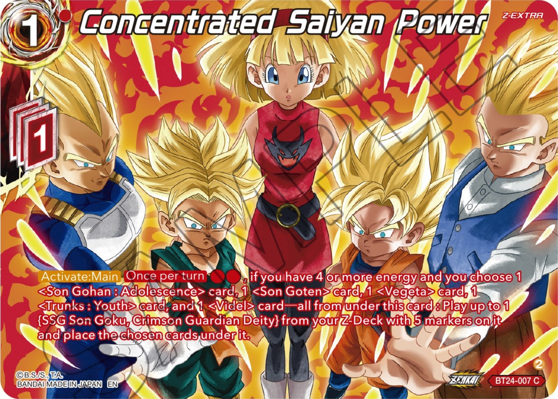 Concentrated Saiyan Power (Collector Booster) (BT24-007) [Beyond Generations] | Arkham Games and Comics