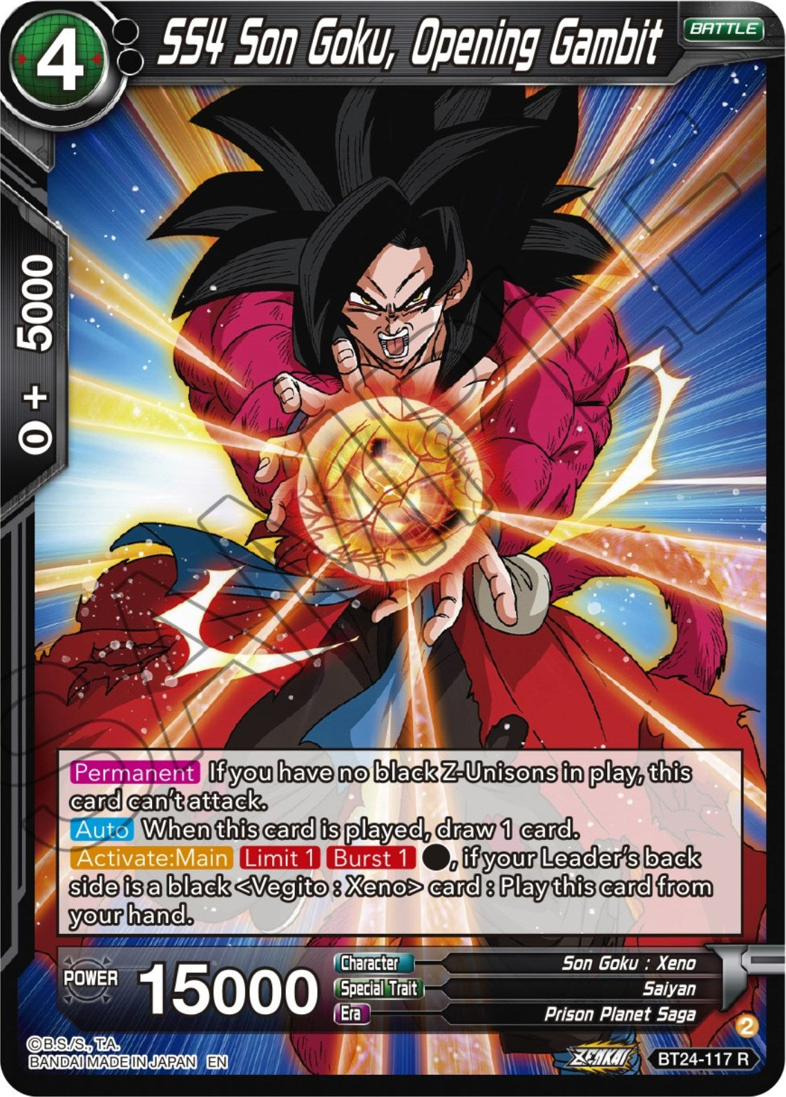 SS4 Son Goku, Opening Gambit (BT24-117) [Beyond Generations] | Arkham Games and Comics