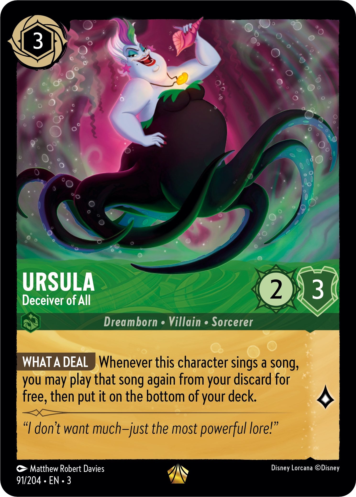 Ursula - Deceiver of All (91/204) [Into the Inklands] | Arkham Games and Comics