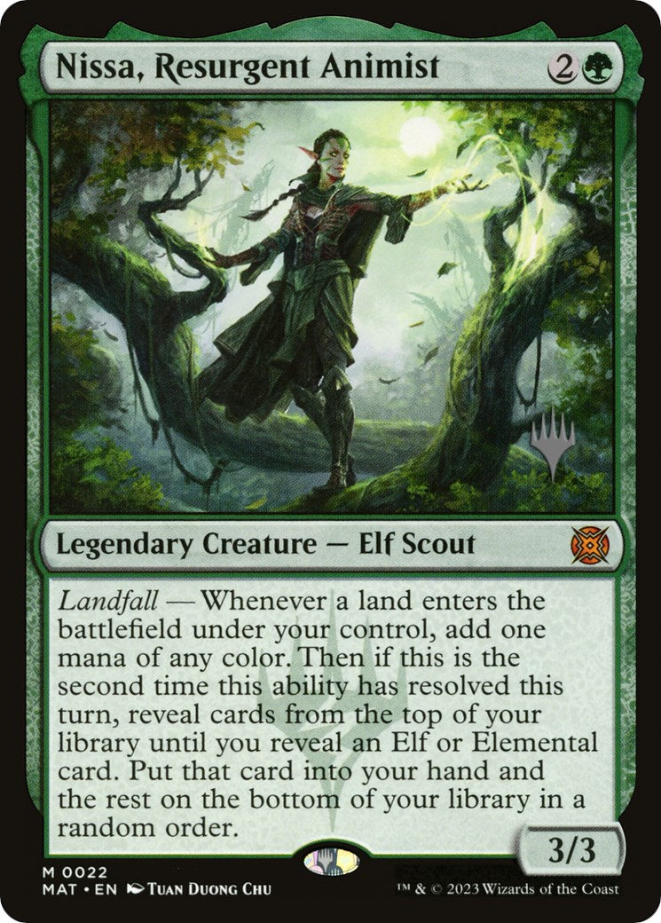 Nissa, Resurgent Animist (Promo Pack) [Murders at Karlov Manor Promos] | Arkham Games and Comics