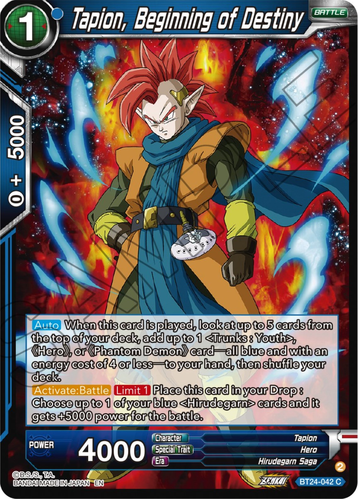 Tapion, Beginning of Destiny (BT24-042) [Beyond Generations] | Arkham Games and Comics