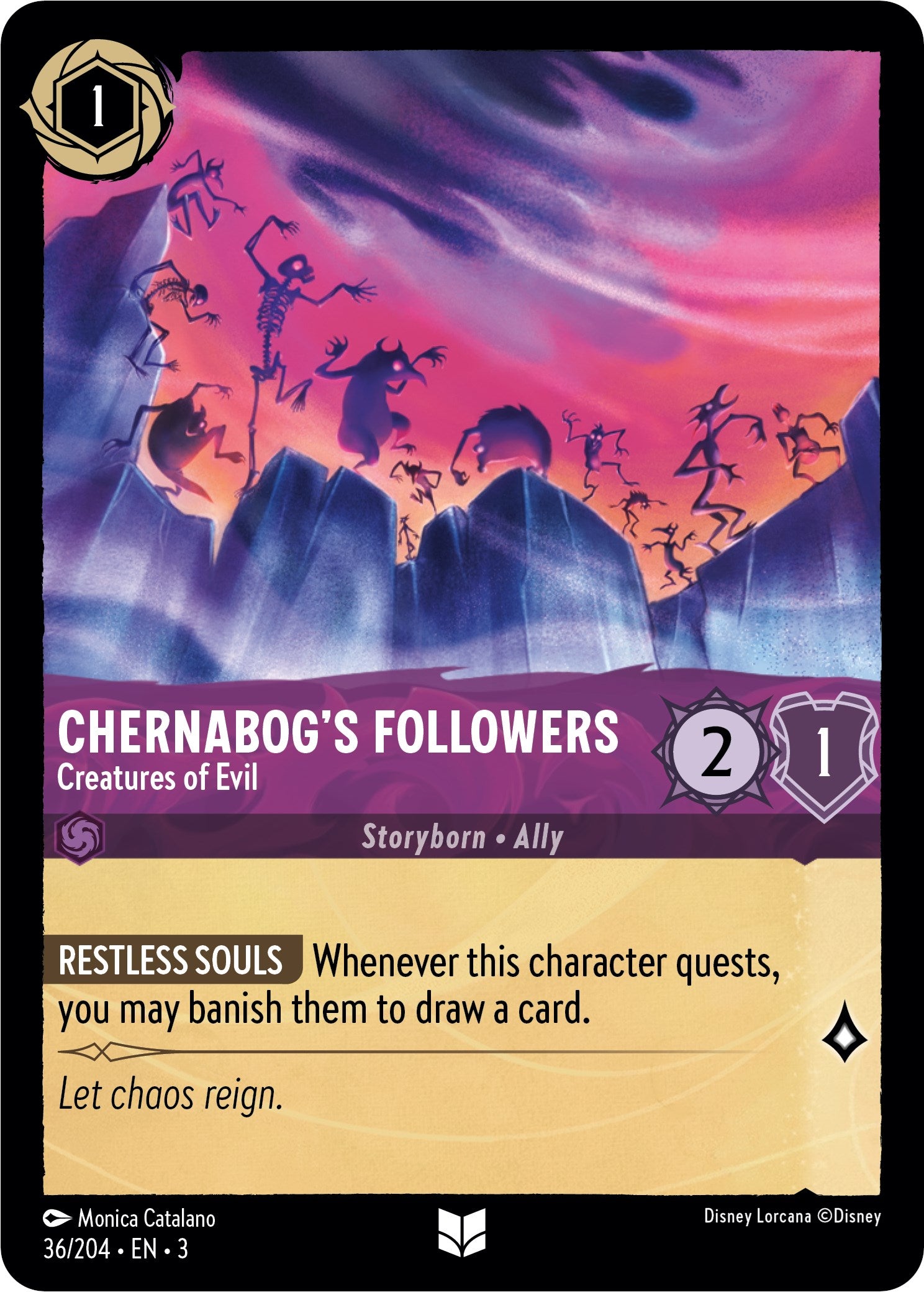 Chernabog's Followers - Creatures of Evil (36/204) [Into the Inklands] | Arkham Games and Comics