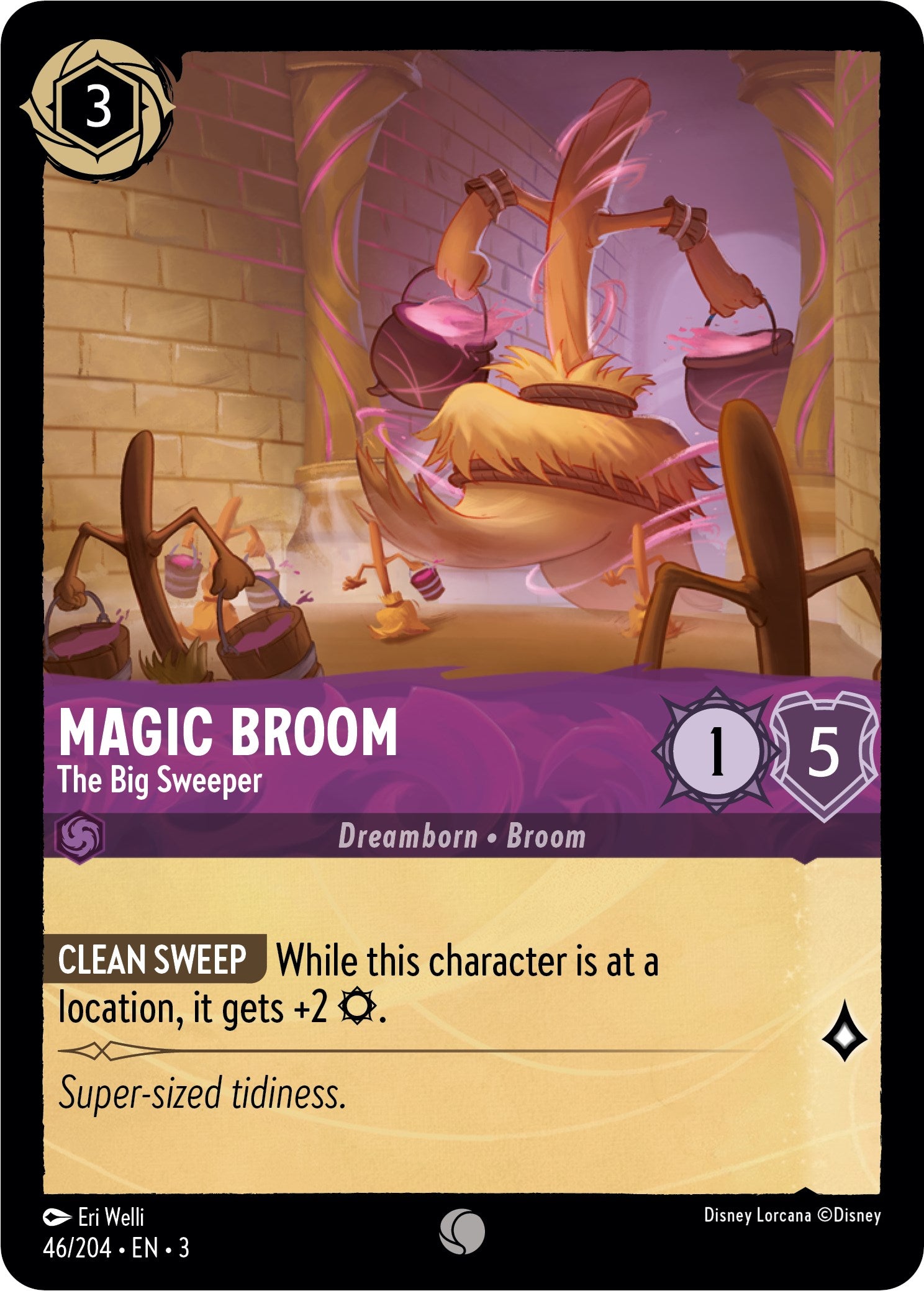 Magic Broom - The Big Sweeper (46//204) [Into the Inklands] | Arkham Games and Comics