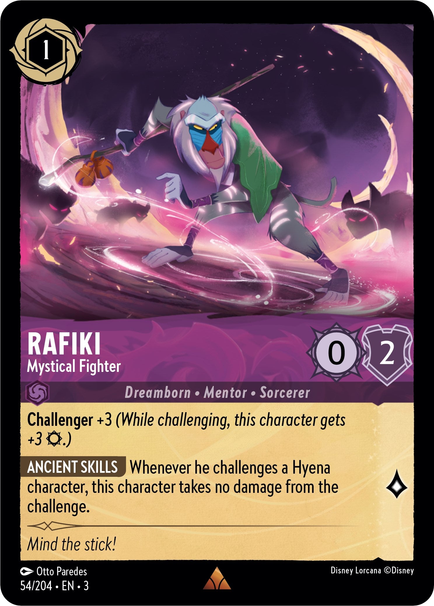 Rafiki - Mystical Fighter (54//204) [Into the Inklands] | Arkham Games and Comics