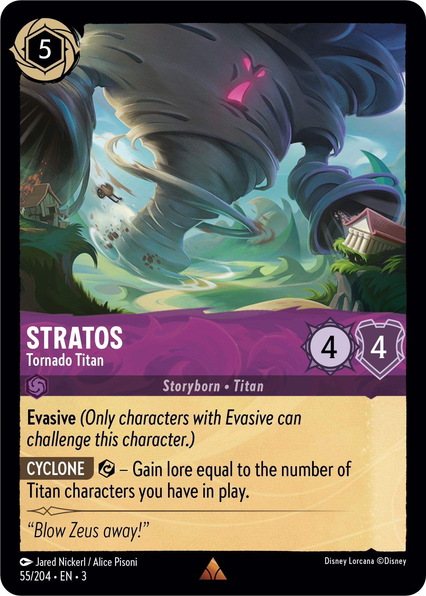 Stratos - Tornado Titan (55//204) [Into the Inklands] | Arkham Games and Comics