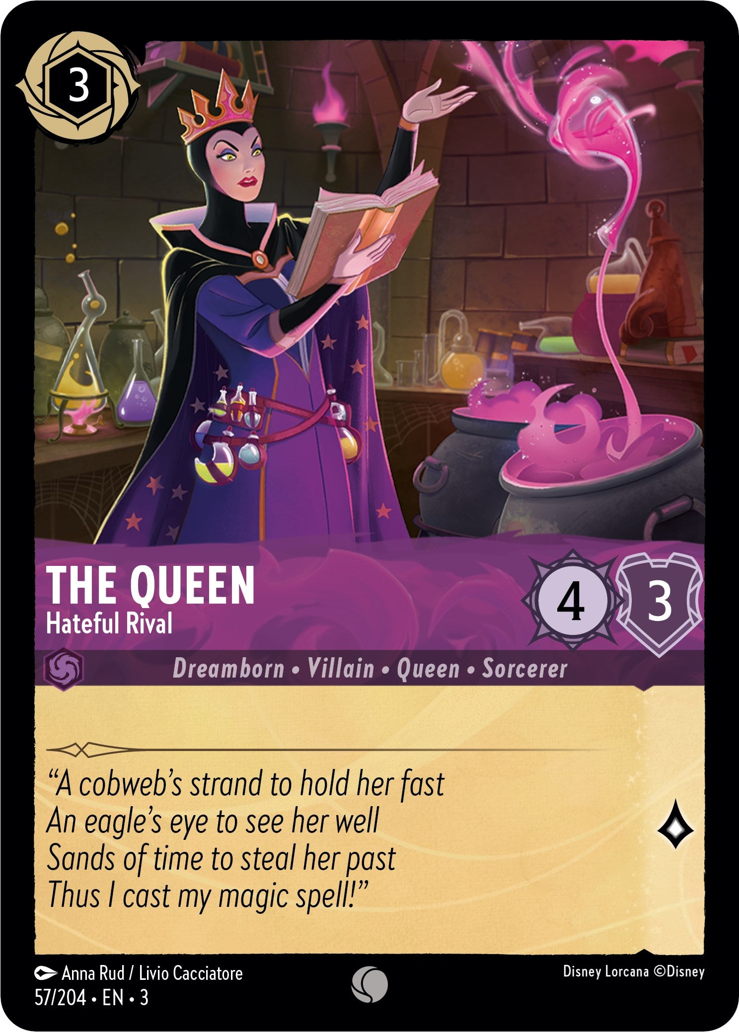 The Queen - Hateful Rival (57/204) [Into the Inklands] | Arkham Games and Comics