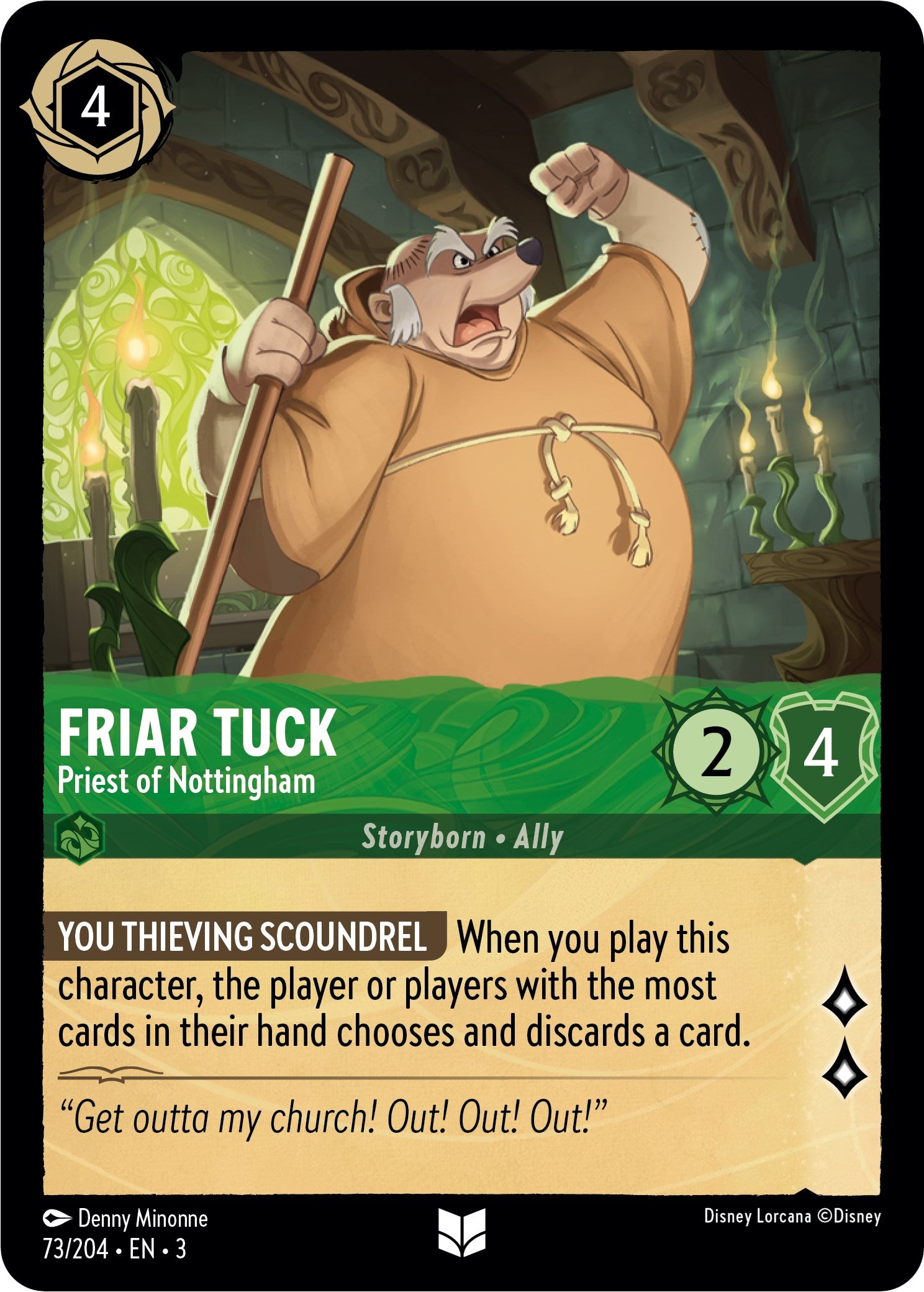 Friar Tuck - Priest of Nottingham (73/204) [Into the Inklands] | Arkham Games and Comics
