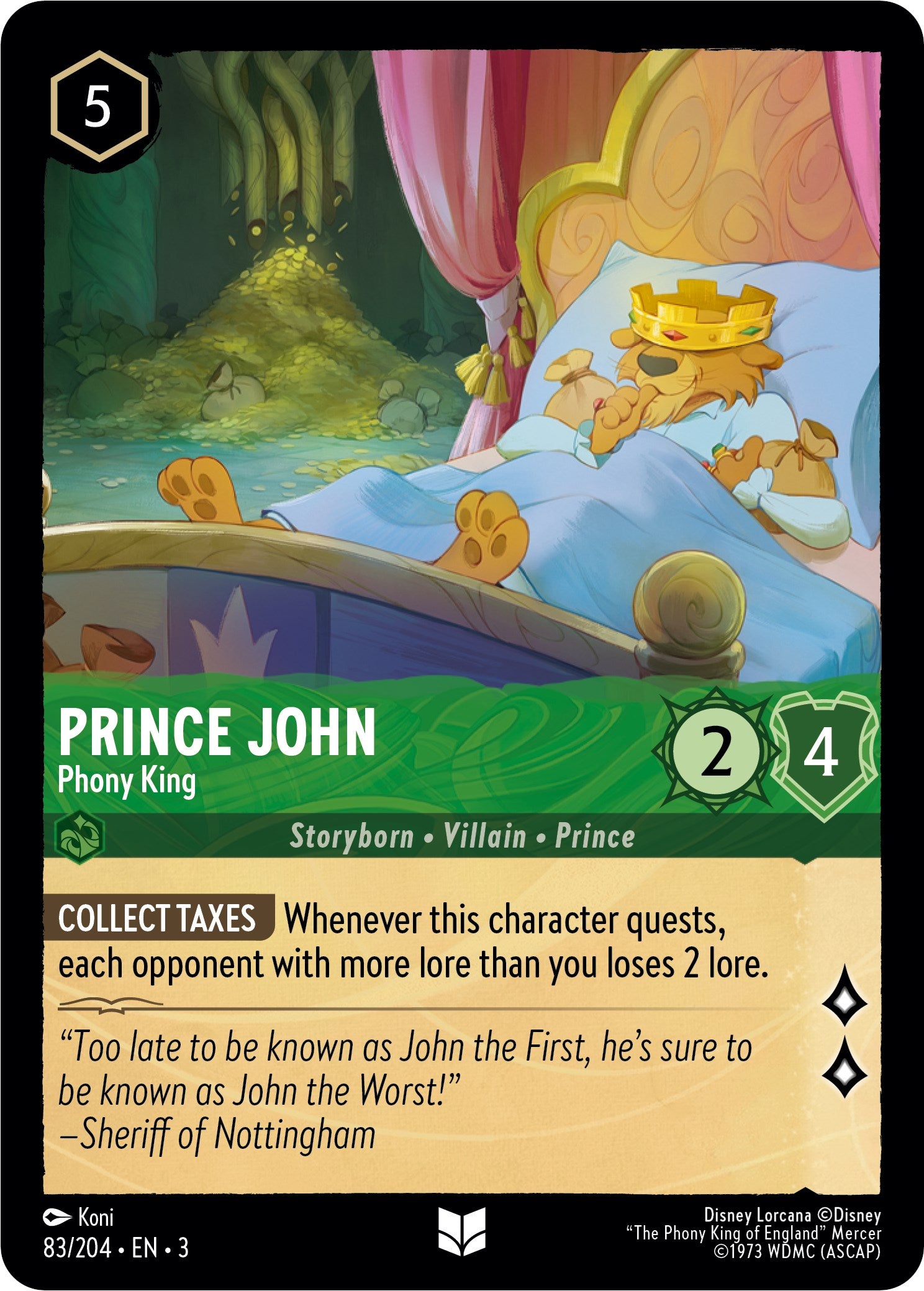 Prince John - Phony King (83//204) [Into the Inklands] | Arkham Games and Comics
