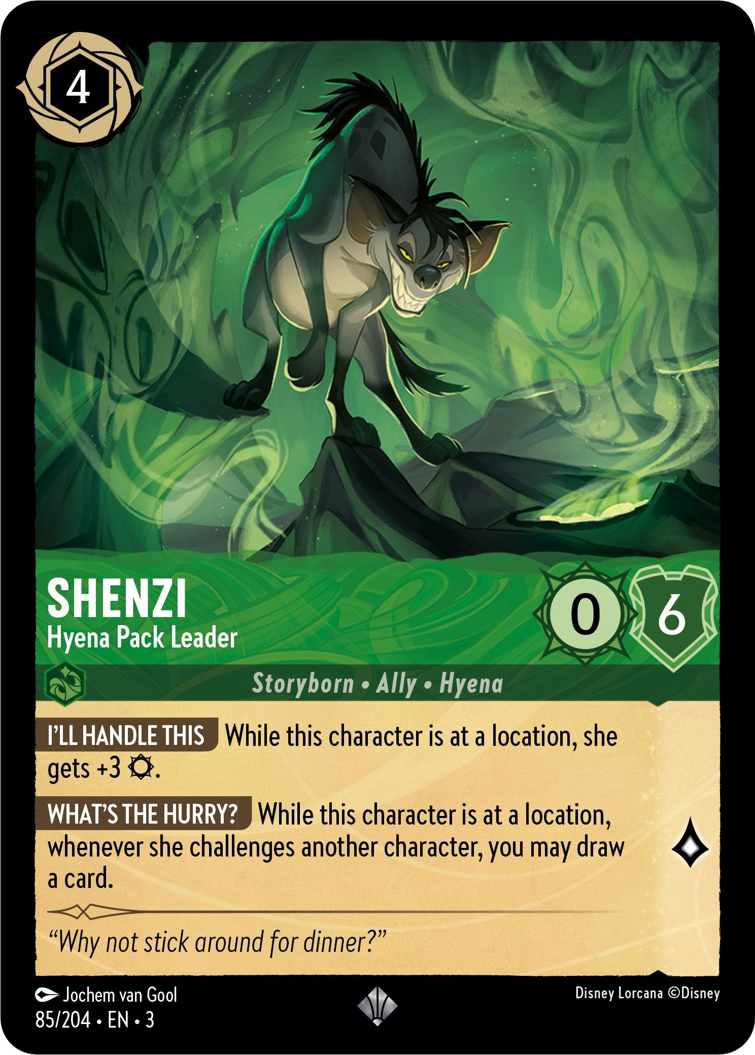 Shenzi - Hyena Pack Leader (85//204) [Into the Inklands] | Arkham Games and Comics