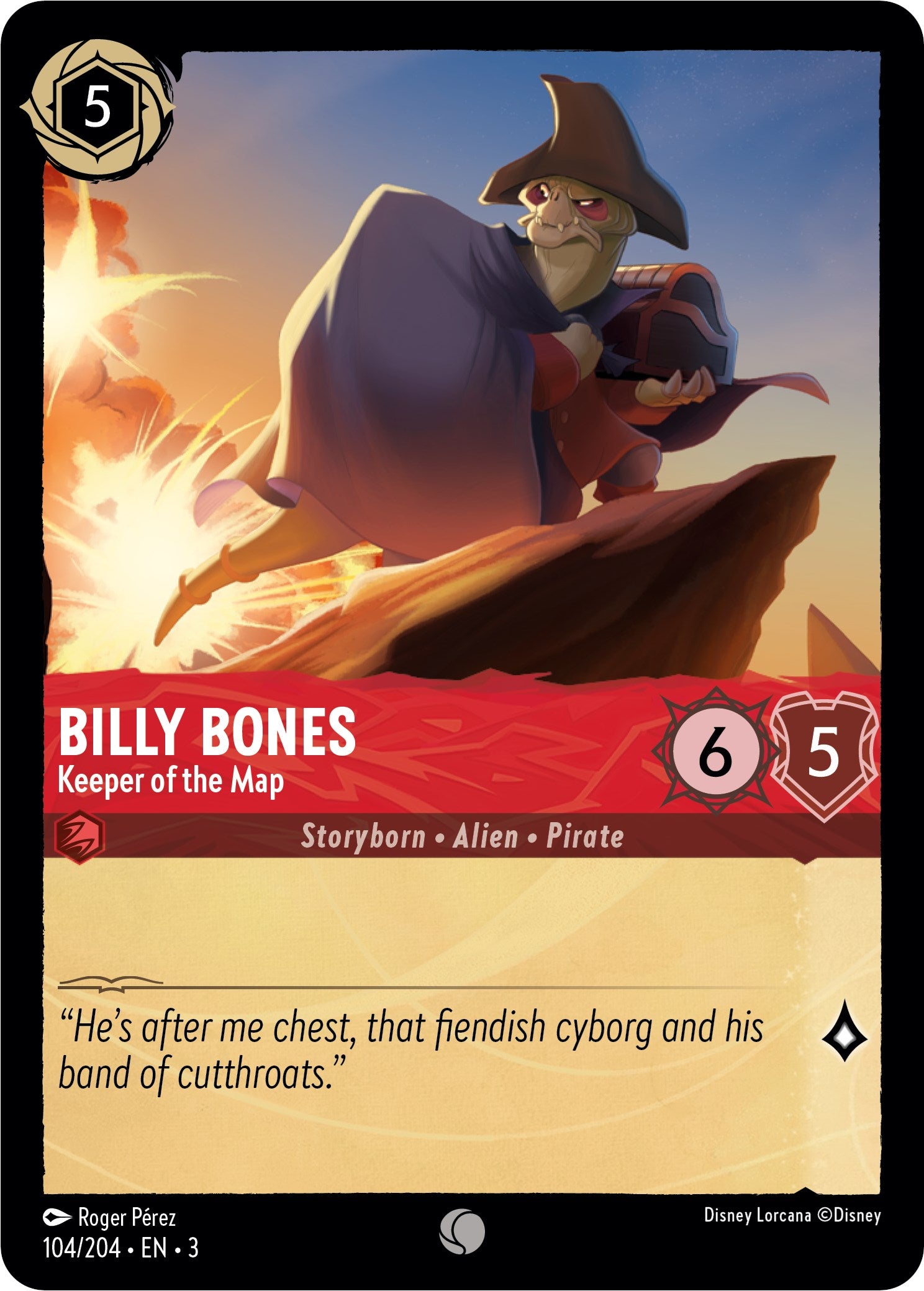 Billy Bones - Keeper of the Map (104/204) [Into the Inklands] | Arkham Games and Comics