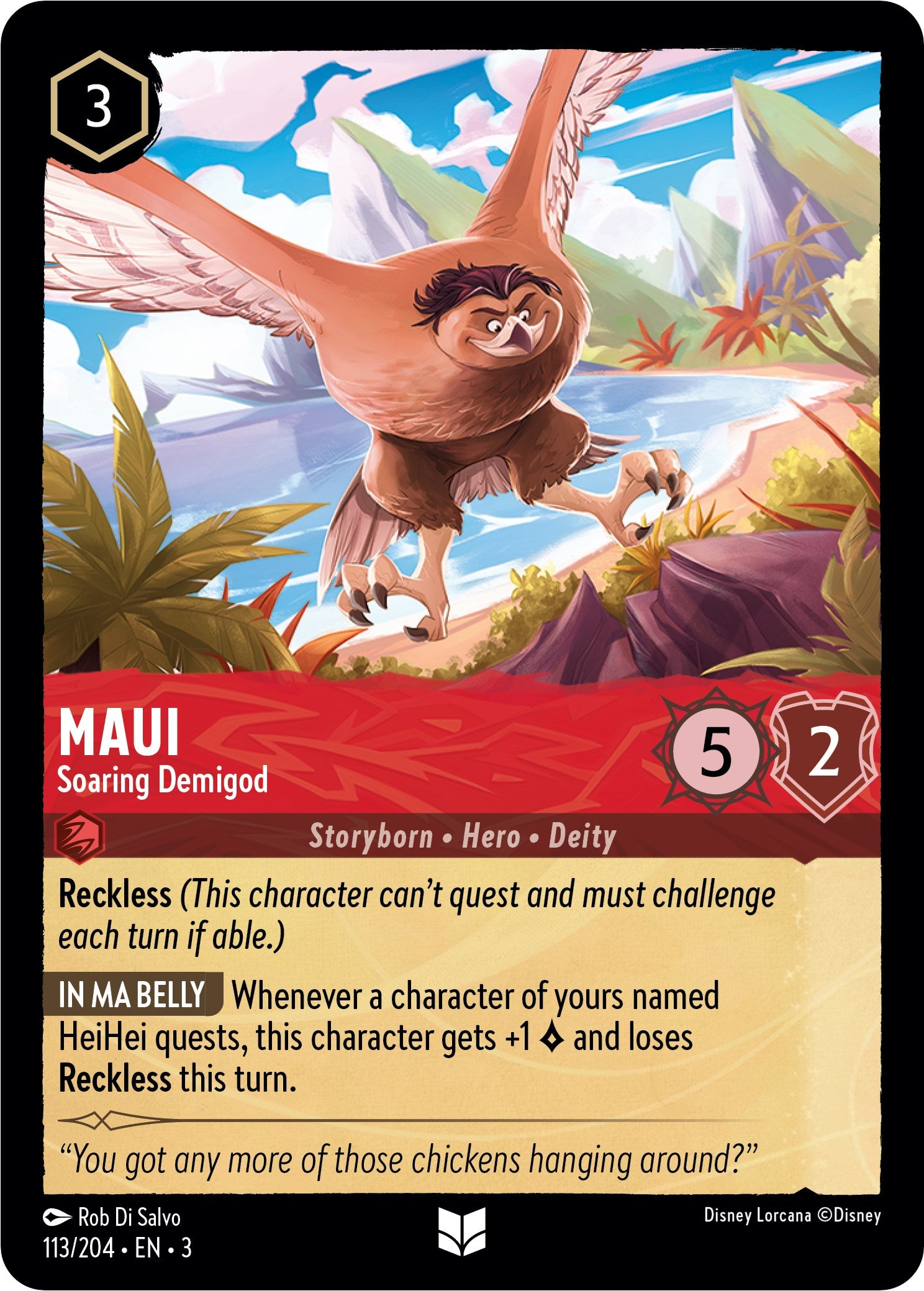Maui - Soaring Demigod (113//204) [Into the Inklands] | Arkham Games and Comics